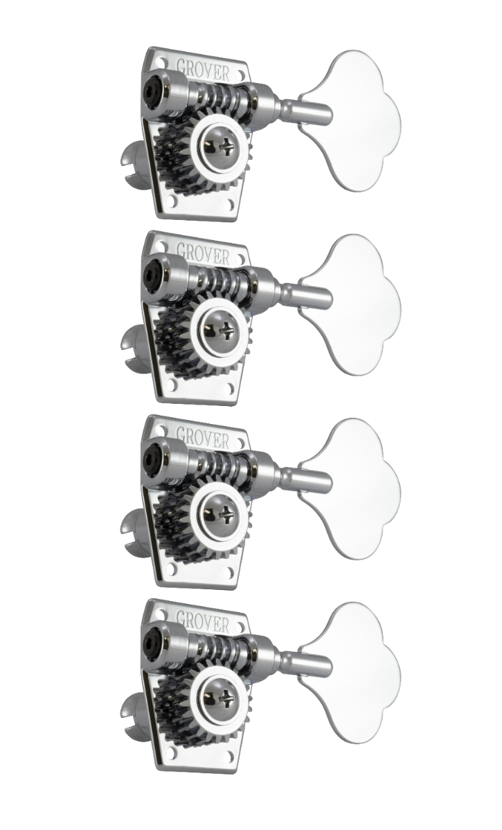 Grover Vintage Bass Chrome Set 4-In-Line