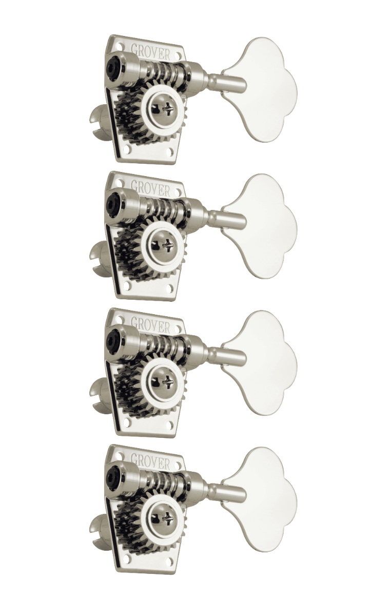 Grover Vintage Bass Nickel Set 4-In-Line