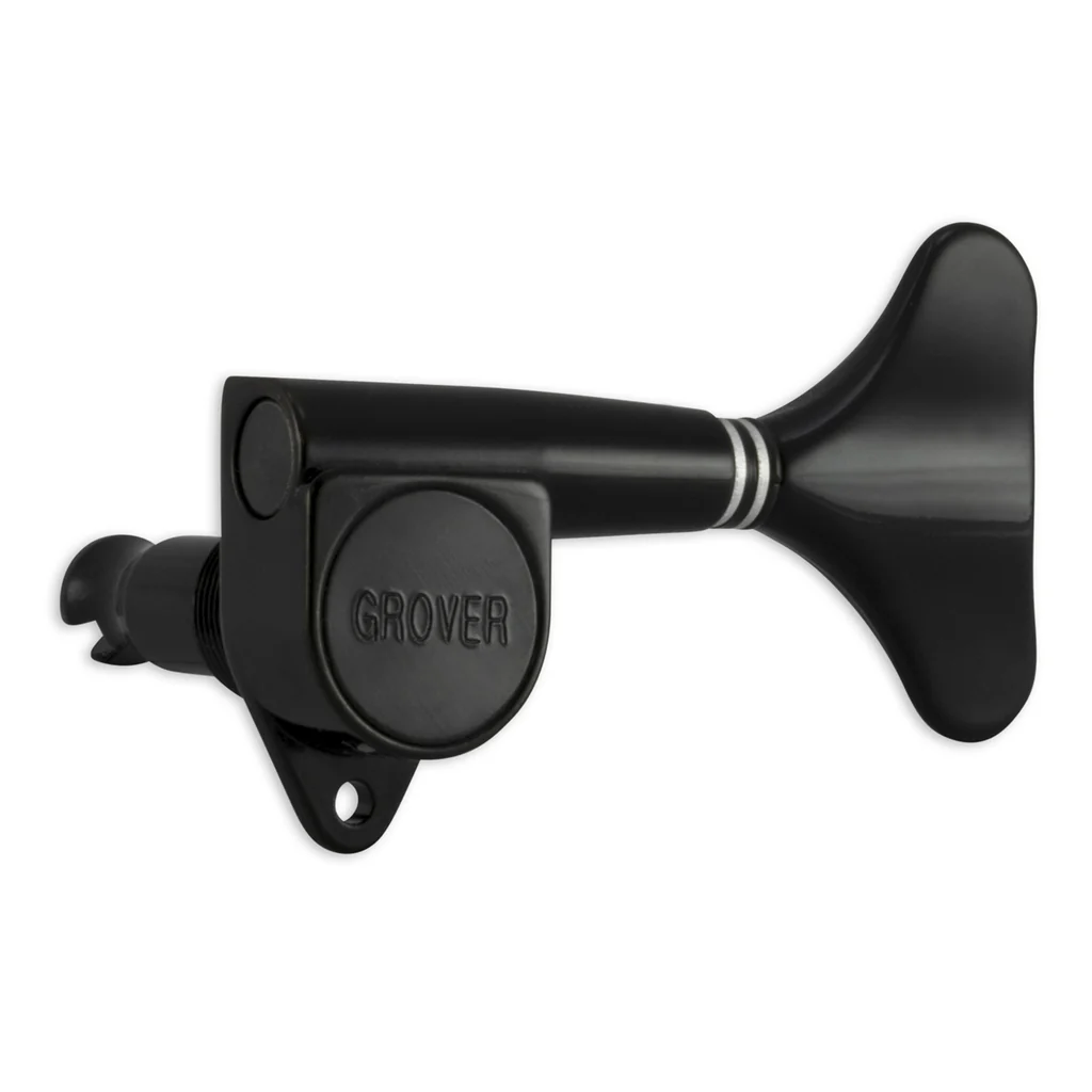 Grover Mini Bass 144 Series Black Chrome Set 4-In-Line