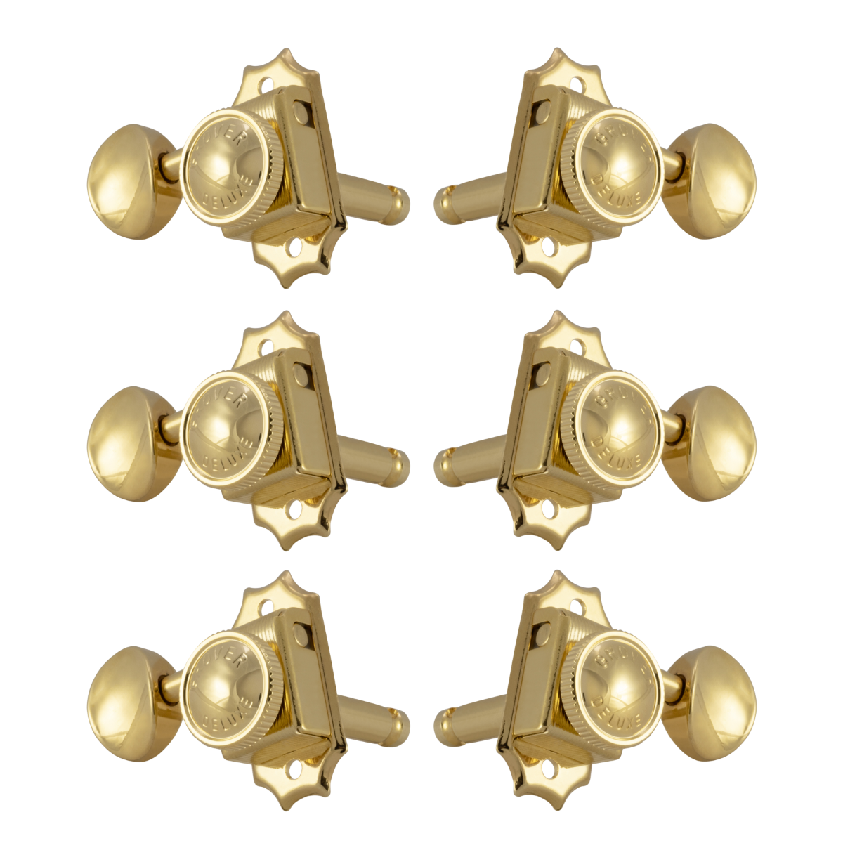 Grover Roto-Grip Locking Vintage 533 Series Gold Set 3+3 - Metal Button