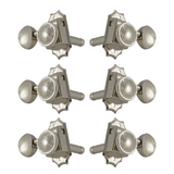 Grover Roto-Grip Locking Vintage 533 Series Nickel Set 3+3 - Metal Button