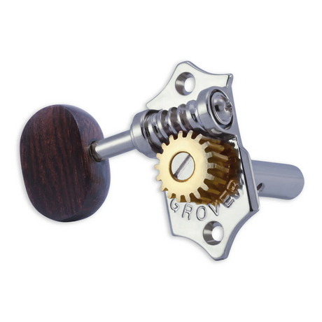 Grover Sta-Tite 18:1 Horizontal 97 Series Chrome Set 3+3 - Ebony Buttons