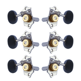 Grover Sta-Tite 18:1 Horizontal 97 Series Chrome Set 3+3 - Ebony Buttons