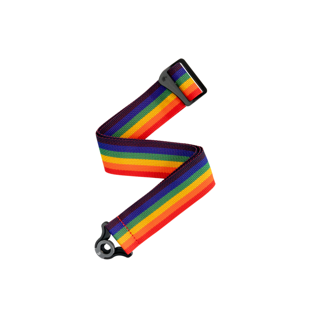 D'Addario Rainbow Guitar Strap 50MM Poly Auto lock