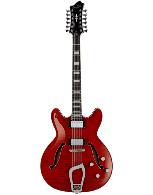 Hagstrom Viking Deluxe 12 String - Wild Cherry Transparent