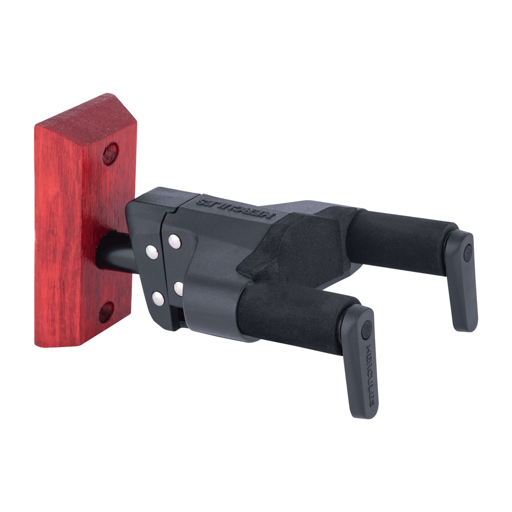 Hercules Guitar Wall Hanger AGS Plus Burgundy Red Block Mount