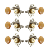 Grover Sta-Tite 18:1 Vertical 97 Series Nickel Set 3 + 3 - Acrylic Buttons