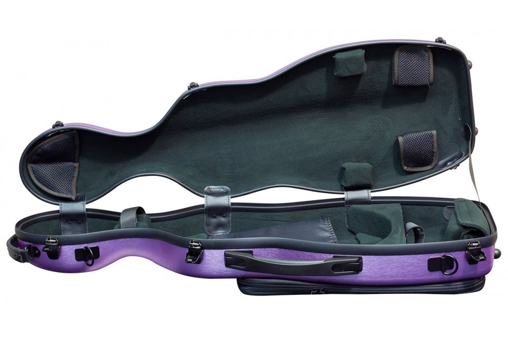 Hidersine Violin Case Polycarbonate Gourd Brushed Purple