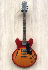 Hondo Revival H-935 Semi Acoustic Cherry Sunburst