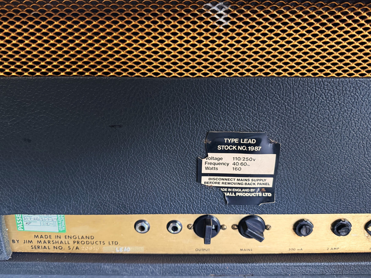 Marshall JMP Model 1987 50-Watt Amp Head 1972