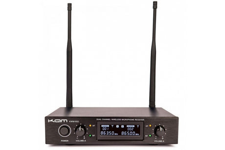 Kam UHF Fixed Twin Channel Professional Wireless Microphone System
