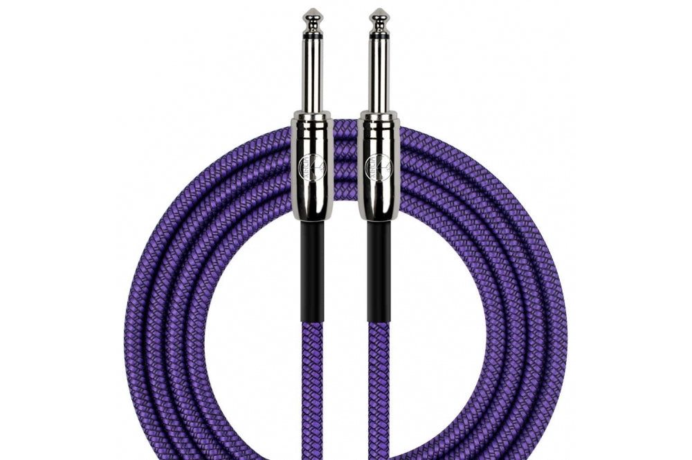 Kirlin Fabric 20Ft Straight Guitar Cable Purple