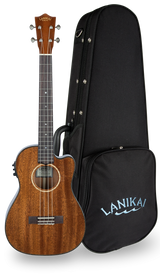 Lanikai All Solid Mahogany MAS-CEB Electric Bartione Ukulele