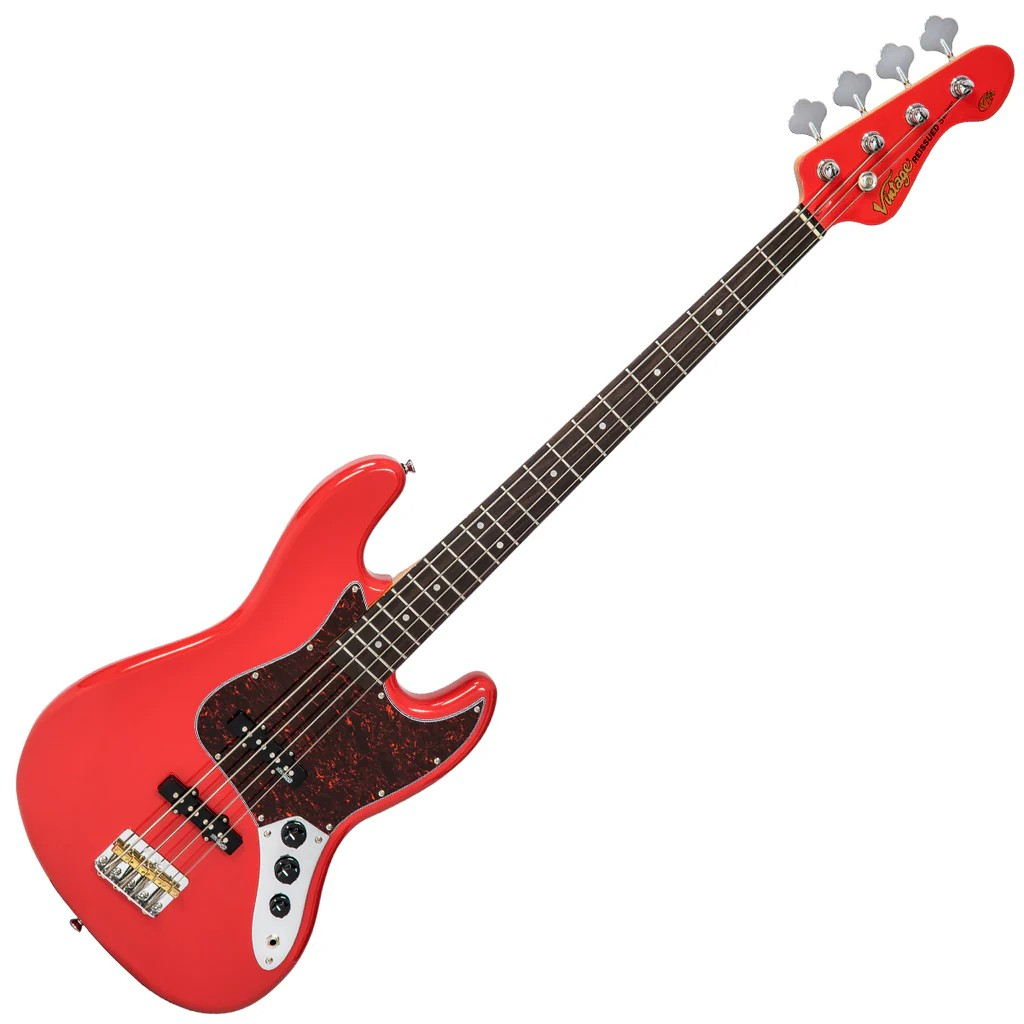 Vintage VJ74 Reissued Bass Firenza Red