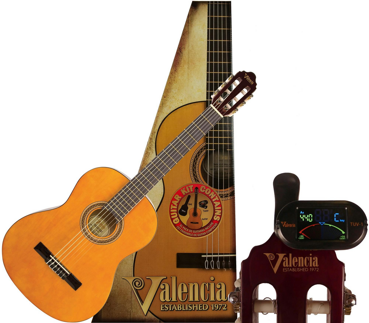 Valencia 4/4 Classical Guitar With GigBag & Tuner