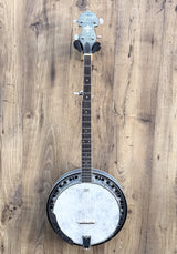 Ozark 2306G 5 String Banjo Transparent Blue Finish