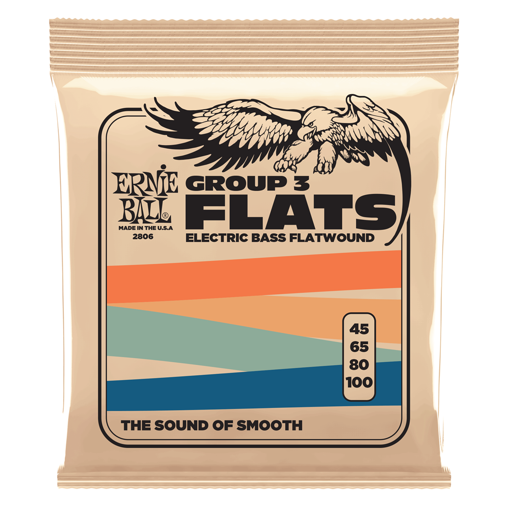 Ernie Ball Group 3 Flats Stainless Flatwound Bass Set 45-100