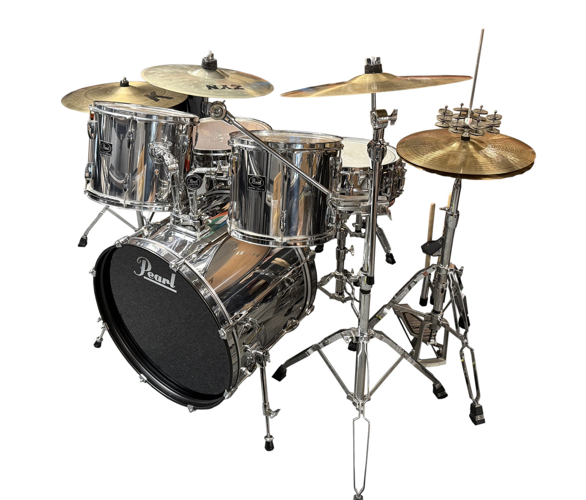 Pearl Export Drum Kit Chrome Silver