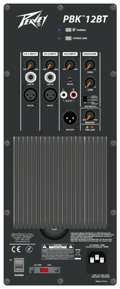 Peavey PBK 12BT Powered Loudspeaker