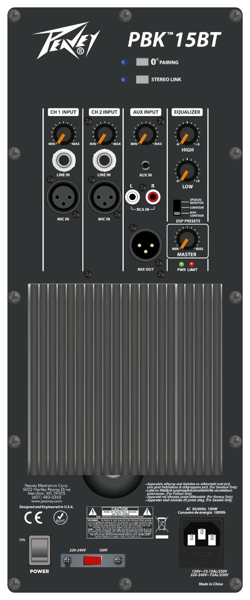 Peavey PBK 15BT Powered Loudspeaker