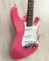 Gear4Music Pink Stratocaster