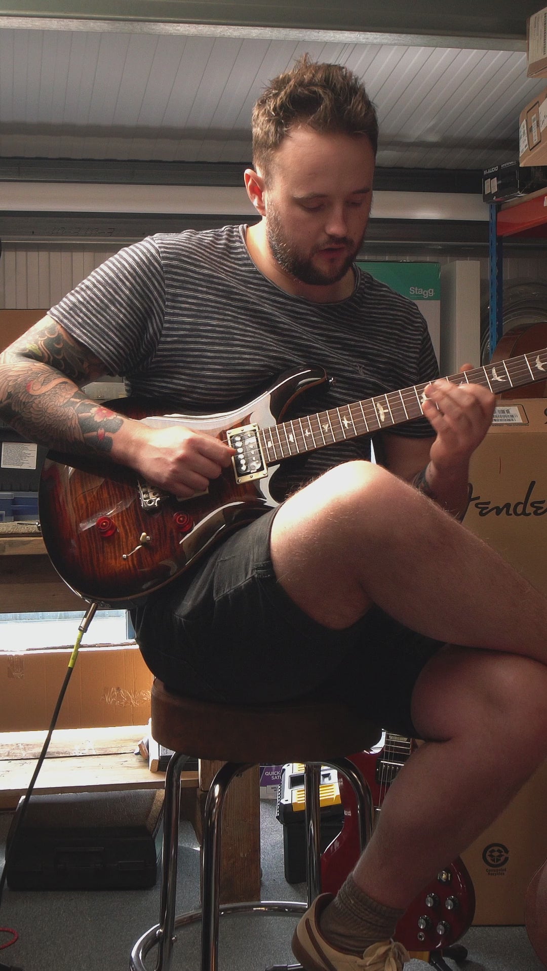 PRS SE Custom 24 Black Gold Sunburst