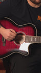 Crafter Noble TPS Electro-Acoustic Small Jumbo - Flamed Maple Transparent Purple Burst