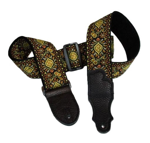 Franklin 2in Retro Folk Weave Guitar Strap - Yellow