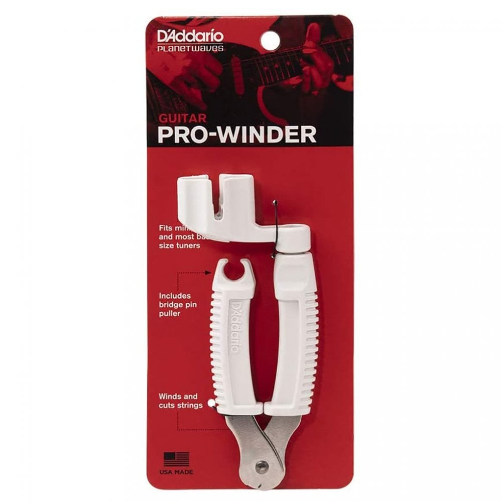 D'Addario Pro-Winder String Winder and Cutter White