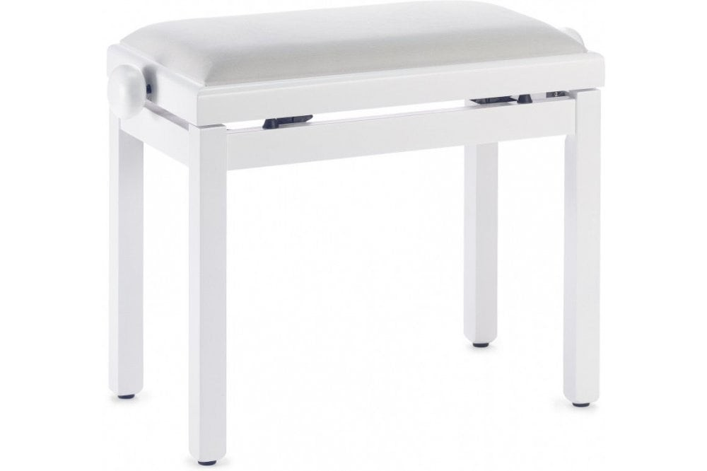 Stagg Adjustable Piano Bench White Matt