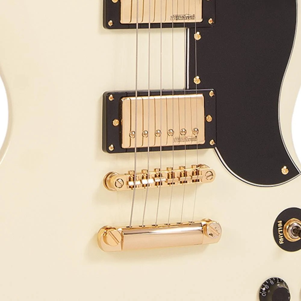 Vintage VS6 ReIssued Electric Guitar ~ Vintage White Gold Hardware