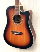 Washburn WD7SCE ATBM Harvest Series Dreadnought Sunburst