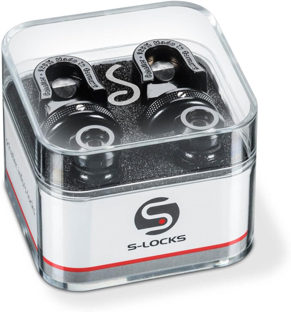 Schaller S-Lock Strap Locks - Black Chrome