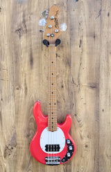 Sterling By Musicman RAYSS4 Stingray Short Scale Bass Fiesta Red