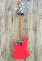 Sterling By Musicman RAYSS4 Stingray Short Scale Bass Fiesta Red