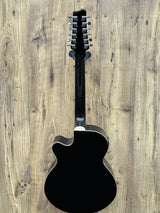 Stagg SW206CE Western 12-String Dreadnought Black