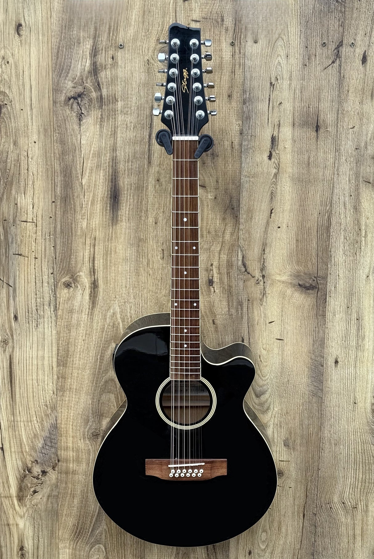 Stagg SW206CE Western 12-String Dreadnought Black