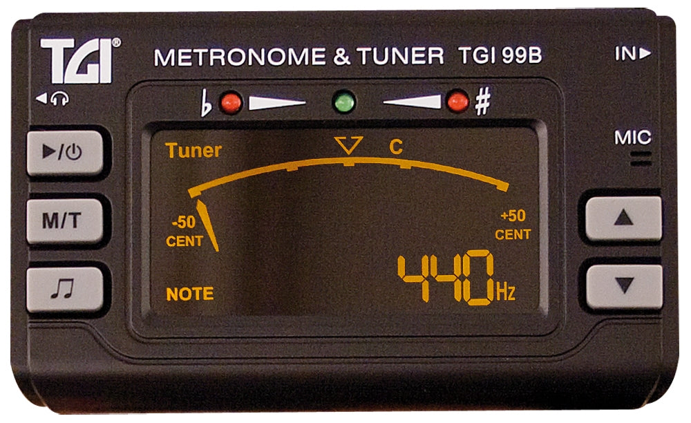 TGI Tuner Chromatic Tuner And Metronome with Clip On Sensor