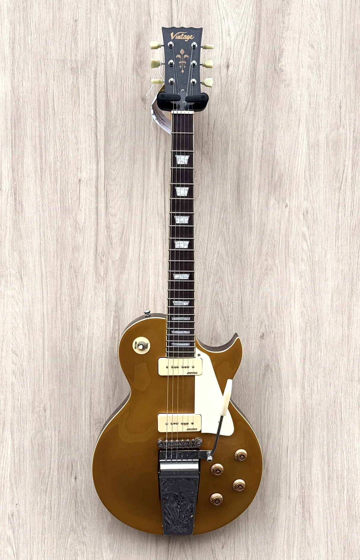Vintage V100 Midge Ure Signature Gold Top with Vibrola