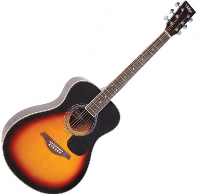 Vintage V300 Acoustic Folk Guitar Vintage Sunburst