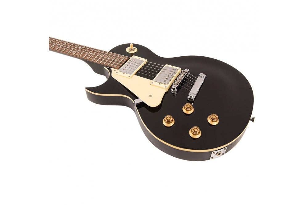 Vintage V10 Coaster Left Hand Electric Guitar Boulevard Black