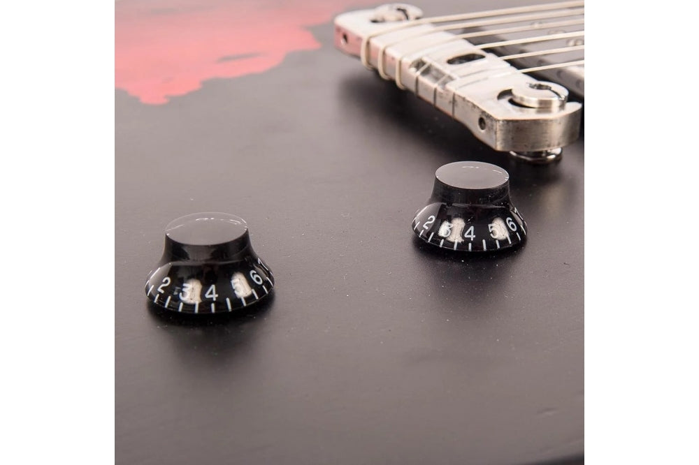 Vintage V120 Distressed Black Over Cherry Red
