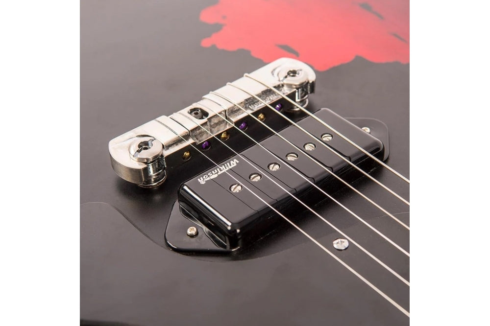Vintage V120 Distressed Black Over Cherry Red