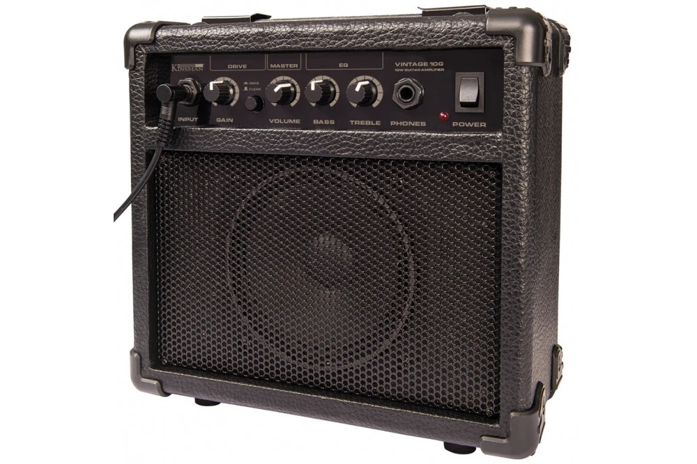 Vintage V495 Bass Boulevard Black Guitar Pack