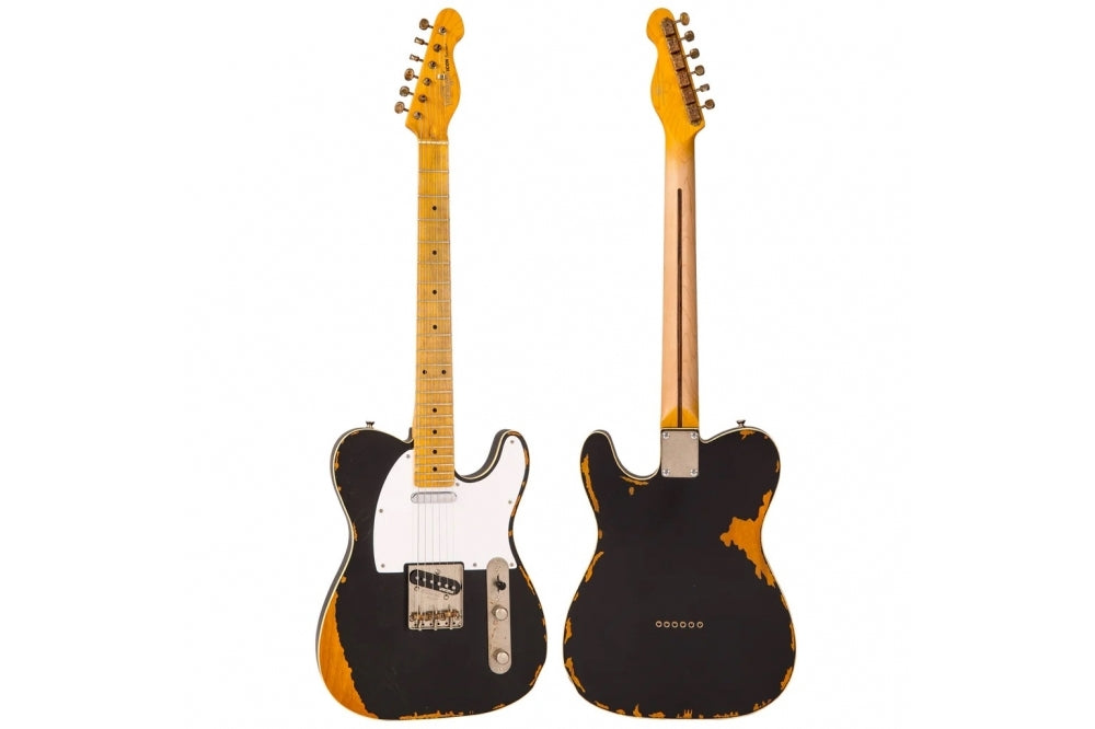 Vintage V59 ICON Electric Guitar Distressed Black