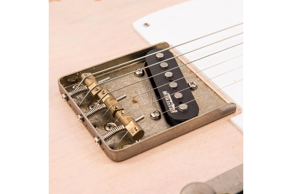 Vintage V62 ICON Electric Guitar Distressed Ash Blonde