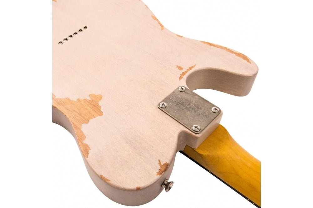 Vintage V62 ICON Electric Guitar Distressed Ash Blonde