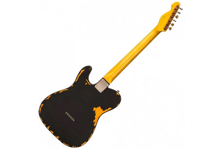 Vintage V62 ICON Electric Guitar Distressed Black