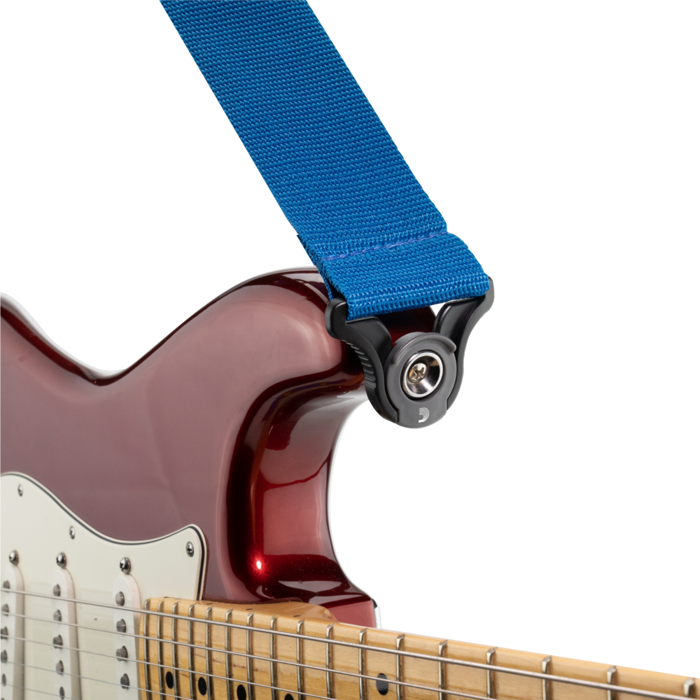 D'Addario Blue Guitar Strap 50MM Poly Auto lock