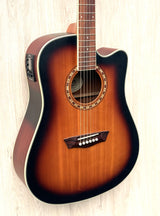 Washburn WD7SCE ATBM Harvest Series Dreadnought Sunburst